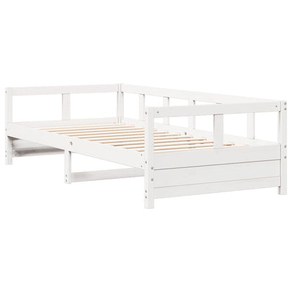 Daybed without Mattress White 90x200 cm Solid Wood Pine