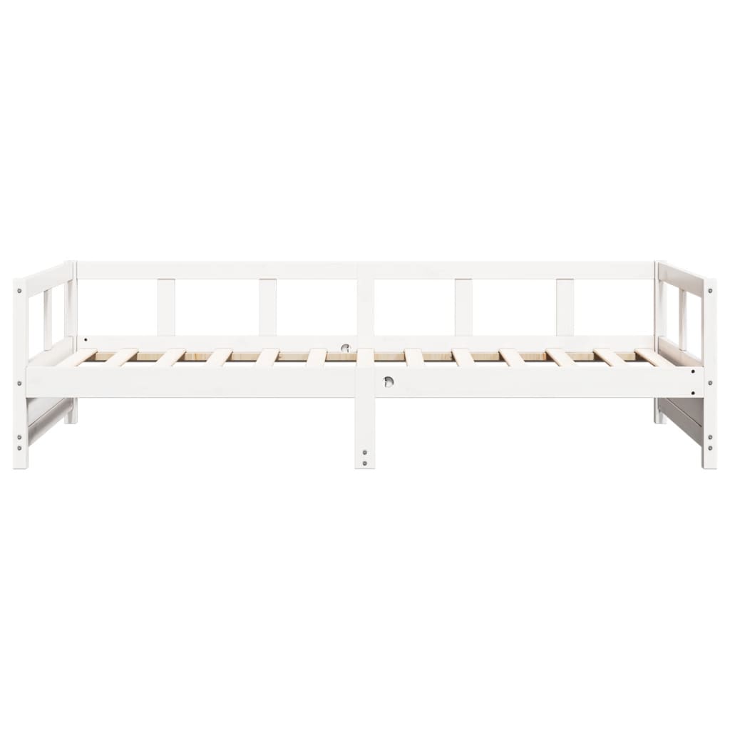 Daybed without Mattress White 90x200 cm Solid Wood Pine