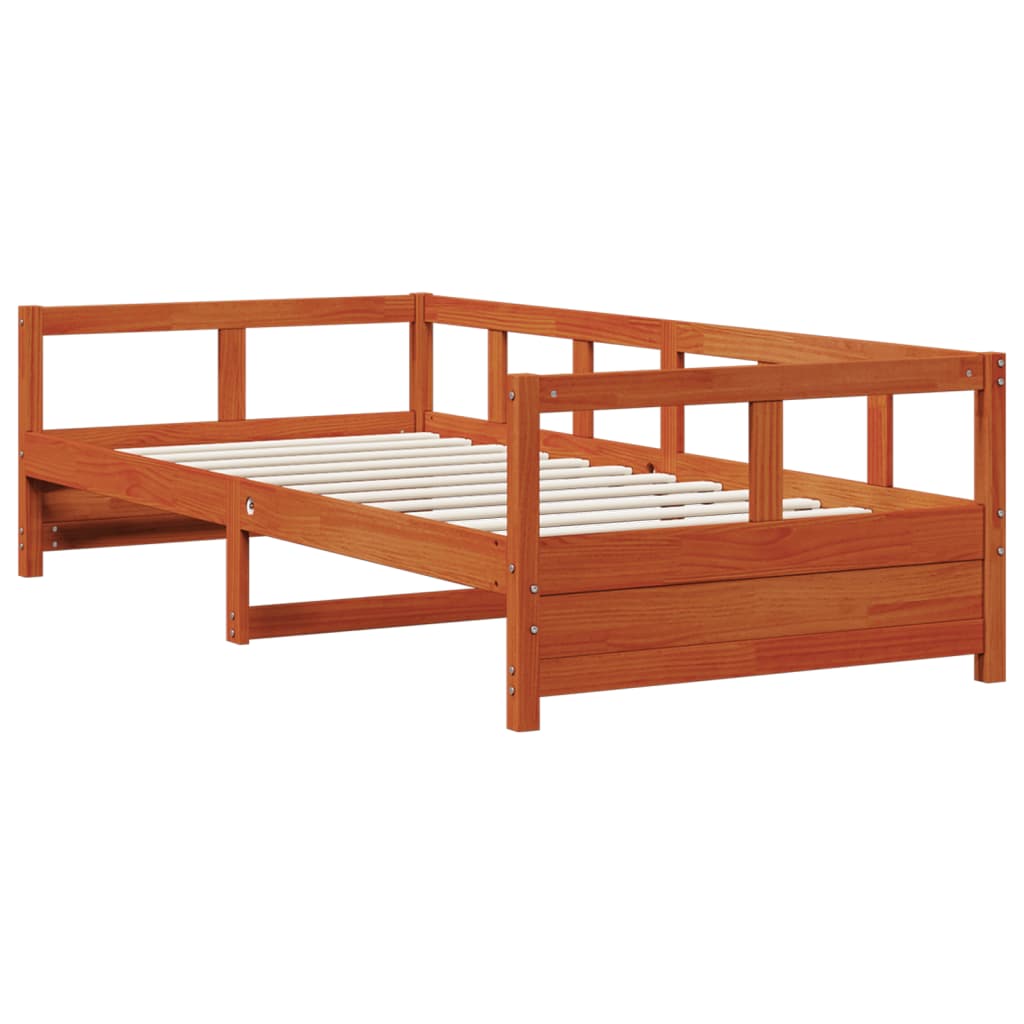 Daybed Wax Brown 90x200 cm Solid Wood Pine