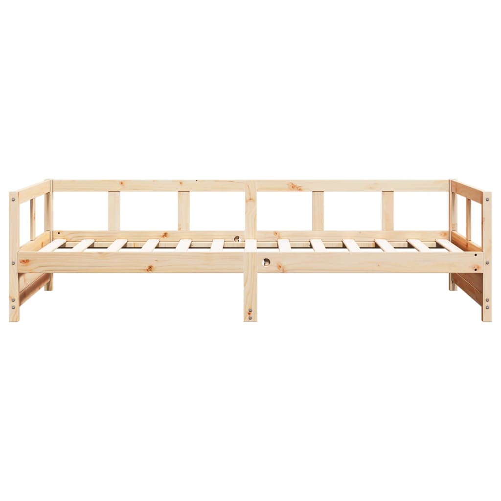 Daybed without Mattress Natural 90x190 cm Single Solid Wood Pine