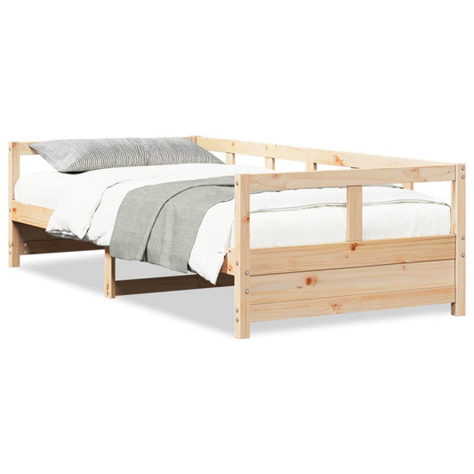 Daybed without Mattress Natural 90x190 cm Single Solid Wood Pine