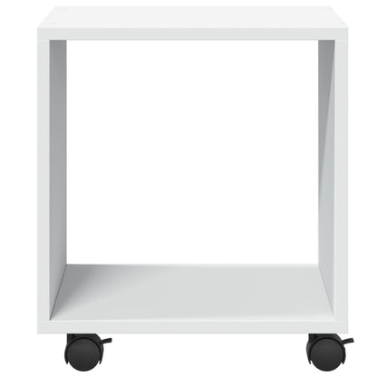 vidaXL Rolling Cabinet White 37x33x42.5 cm Engineered Wood