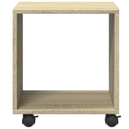 vidaXL Rolling Cabinet Sonoma Oak 37x33x42.5 cm Engineered Wood