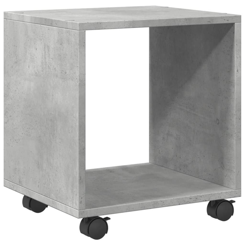 vidaXL Rolling Cabinet Concrete Grey 37x33x42.5 cm Engineered Wood