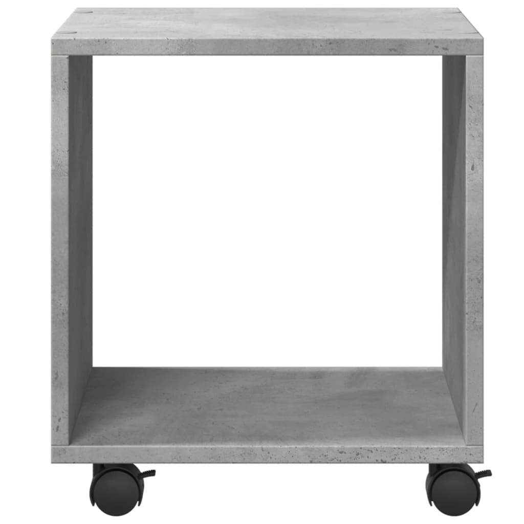 vidaXL Rolling Cabinet Concrete Grey 37x33x42.5 cm Engineered Wood