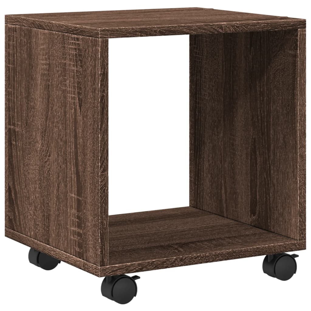 vidaXL Rolling Cabinet Brown Oak 37x33x42.5 cm Engineered Wood