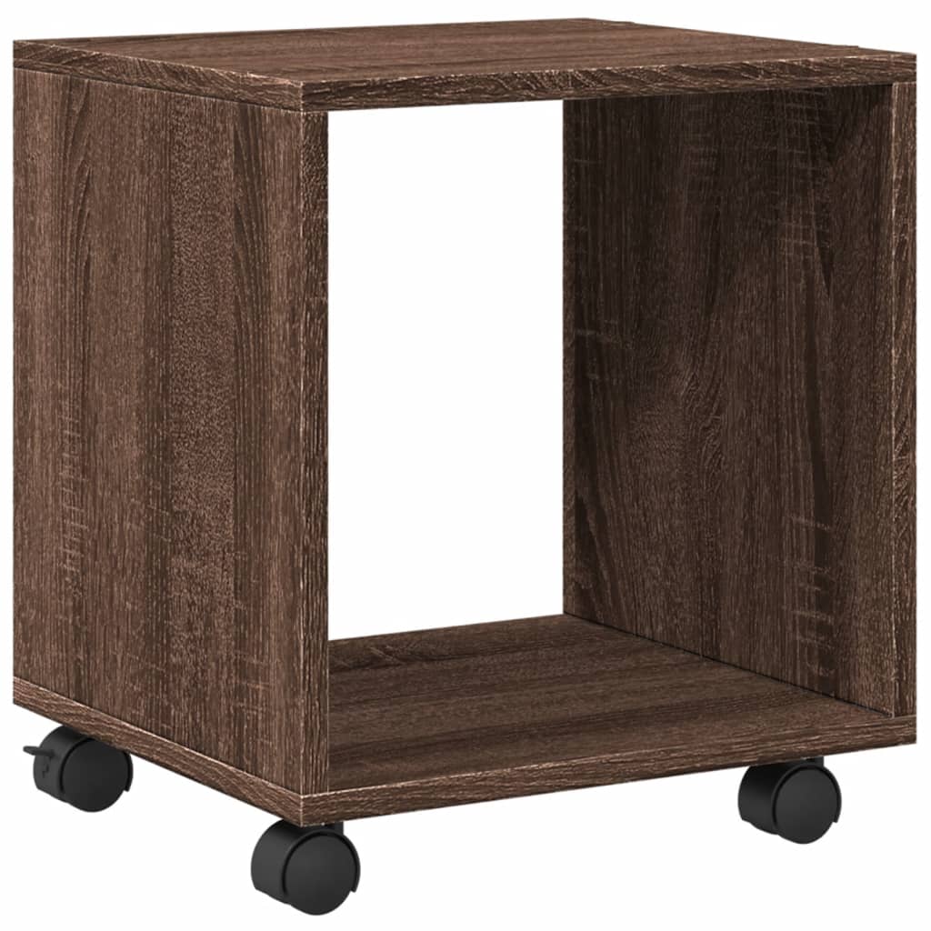 vidaXL Rolling Cabinet Brown Oak 37x33x42.5 cm Engineered Wood