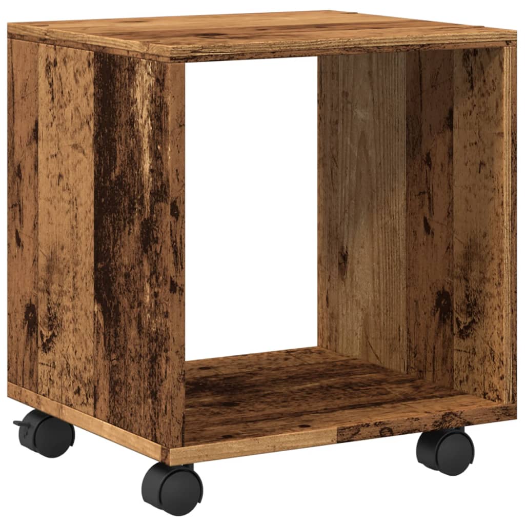 vidaXL Rolling Cabinet Old Wood 37x33x42.5 cm Engineered Wood