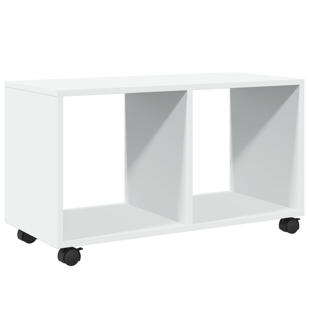 vidaXL Rolling Cabinet White 72x33x42.5 cm Engineered Wood