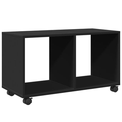 vidaXL Rolling Cabinet Black 72x33x42.5 cm Engineered Wood