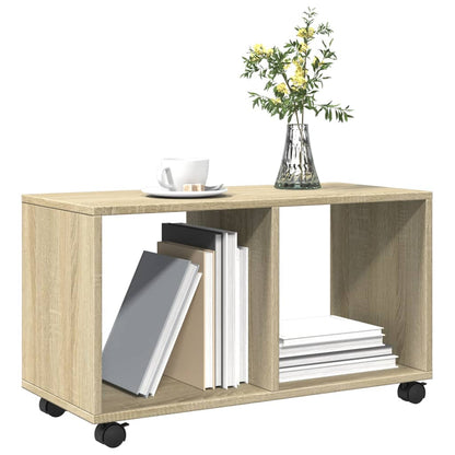 vidaXL Rolling Cabinet Sonoma Oak 72x33x42.5 cm Engineered Wood