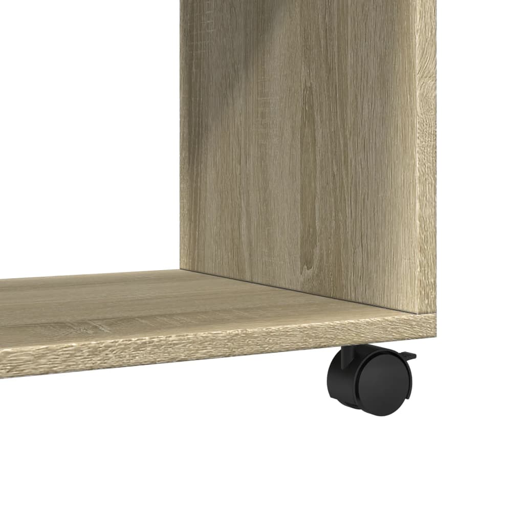 vidaXL Rolling Cabinet Sonoma Oak 72x33x42.5 cm Engineered Wood