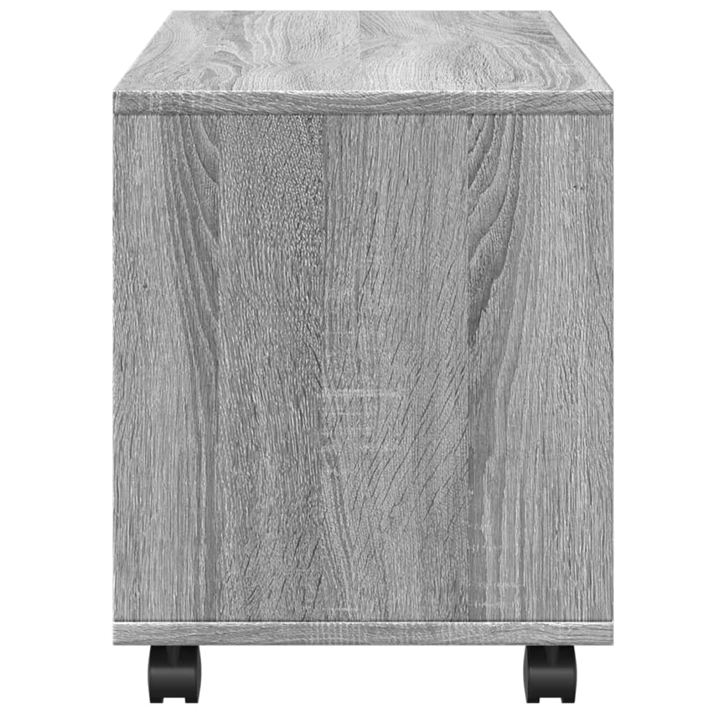 vidaXL Rolling Cabinet Grey Sonoma 72x33x42.5 cm Engineered Wood