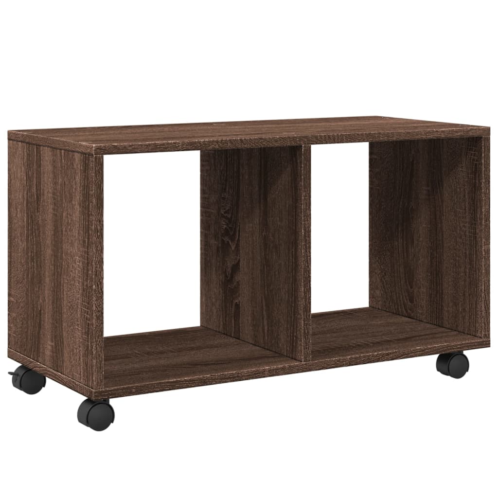 vidaXL Rolling Cabinet Brown Oak 72x33x42.5 cm Engineered Wood