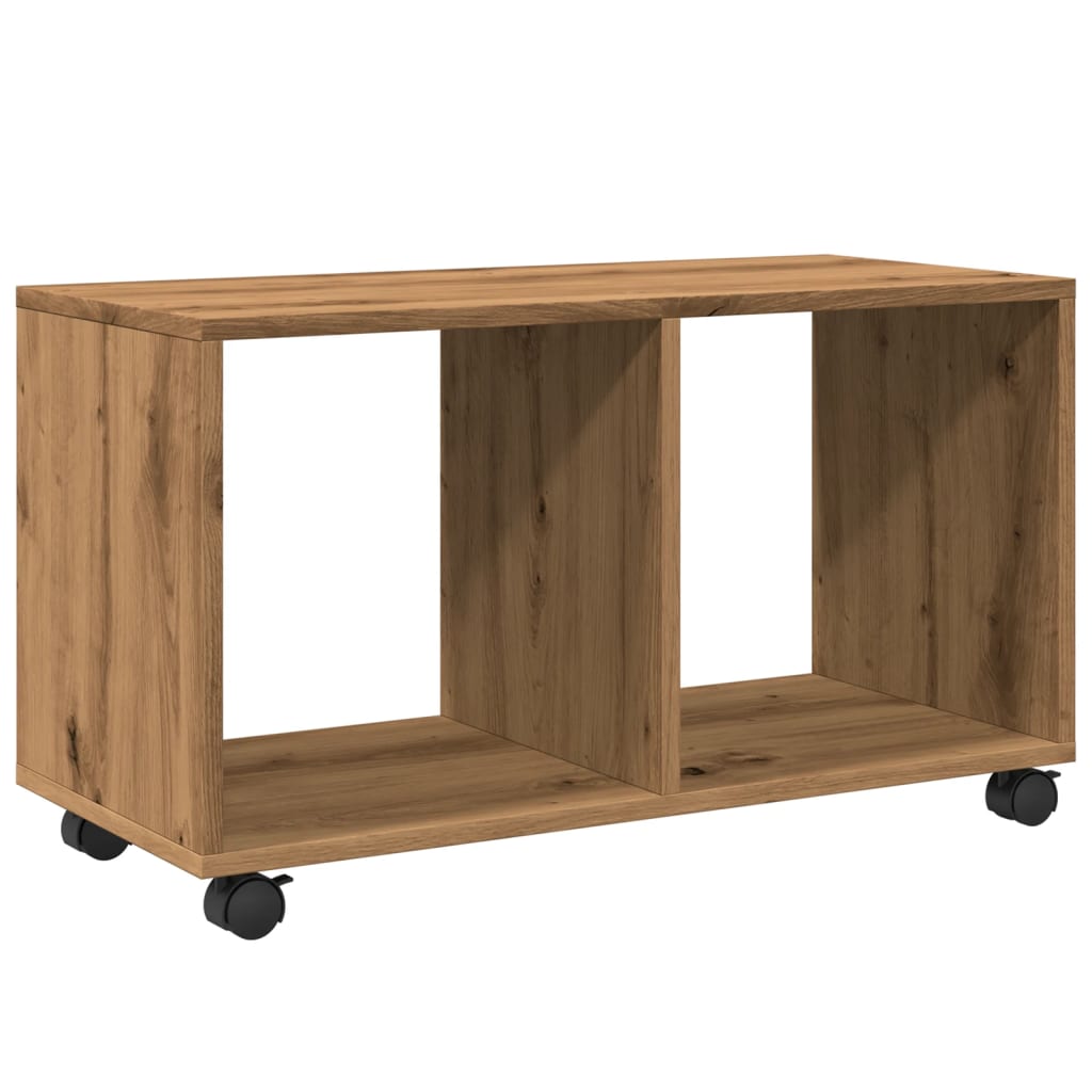 vidaXL Rolling Cabinet Artisian Oak 72x33x42.5 cm Engineered Wood