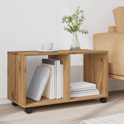 vidaXL Rolling Cabinet Artisian Oak 72x33x42.5 cm Engineered Wood