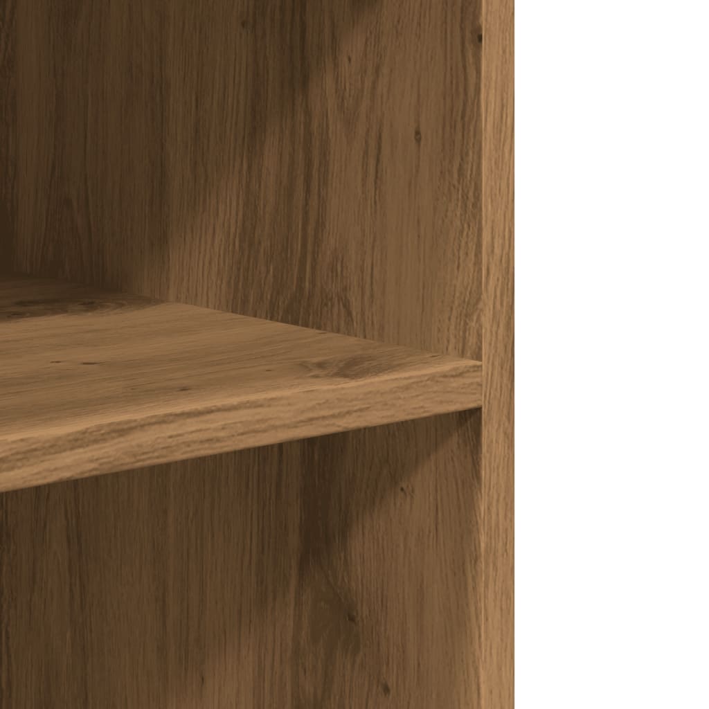 Side Table with Wheels Artisian Oak 55x60x78 cm Engineered Wood