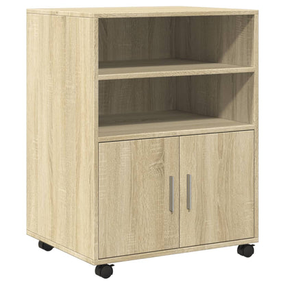 Rolling Cabinet Sonoma Oak 60x48x81 cm Engineered Wood