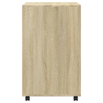 Rolling Cabinet Sonoma Oak 60x48x81 cm Engineered Wood