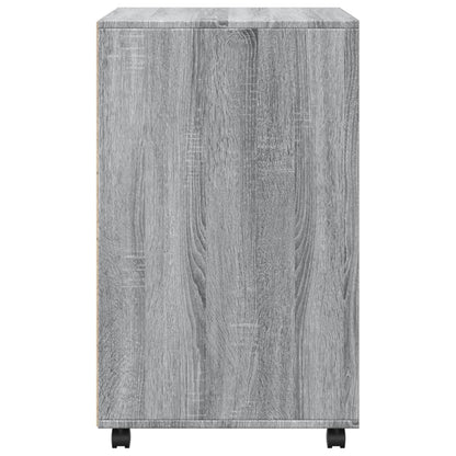 Rolling Cabinet Grey Sonoma 60x48x81 cm Engineered Wood