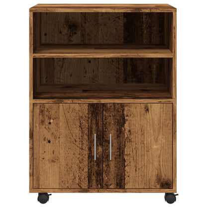 Rolling Cabinet Old Wood 60x48x81 cm Engineered Wood