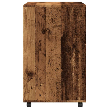 Rolling Cabinet Old Wood 60x48x81 cm Engineered Wood