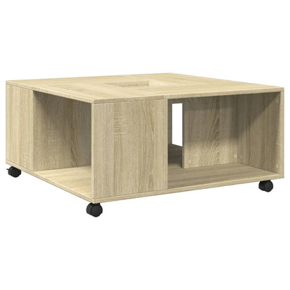 Coffee Table Sonoma Oak 80x80x40 cm Engineered Wood