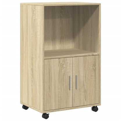 Rolling Cabinet Sonoma Oak 55x40x91 cm Engineered Wood