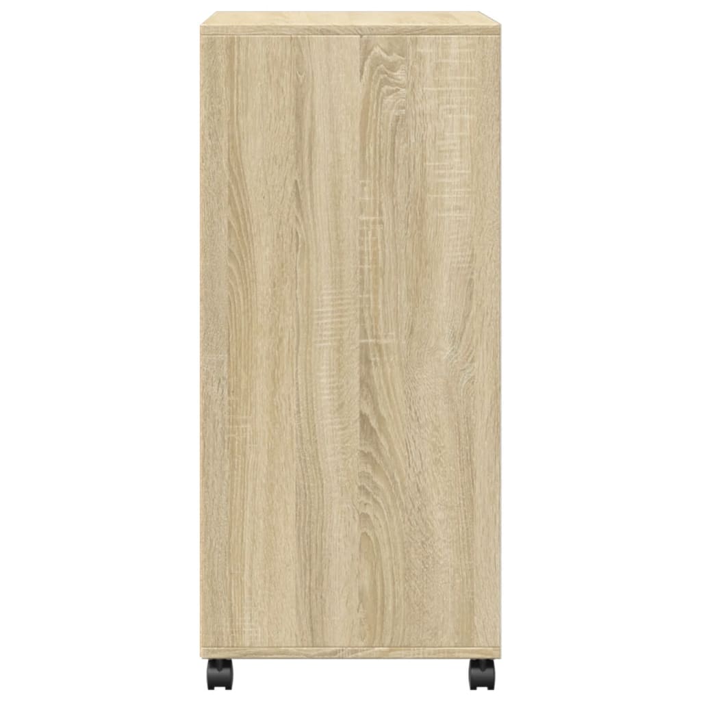 Rolling Cabinet Sonoma Oak 55x40x91 cm Engineered Wood