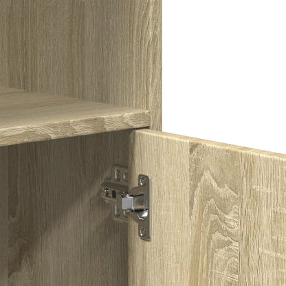 Rolling Cabinet Sonoma Oak 55x40x91 cm Engineered Wood