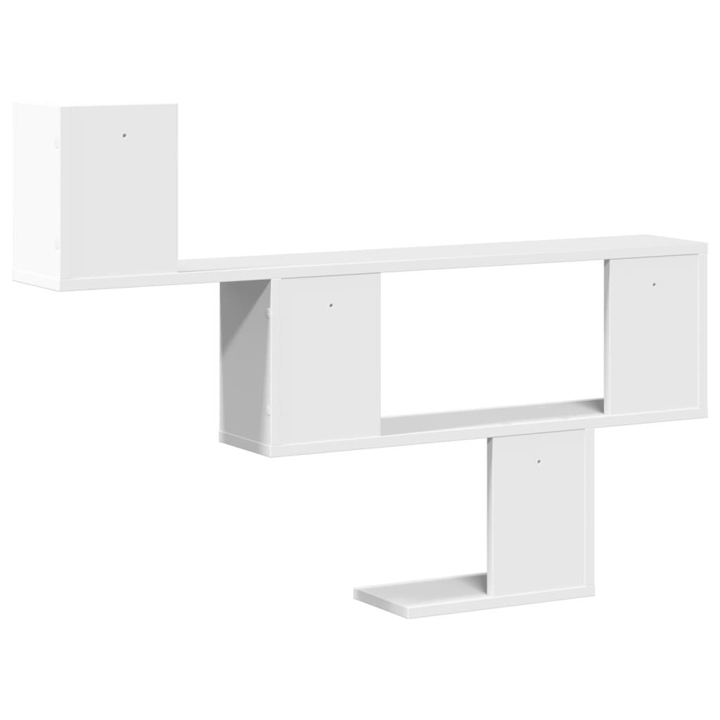 Wall Shelf White 100x15x70 cm Engineered Wood