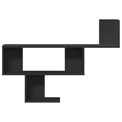 Wall Shelf Black 100x15x70 cm Engineered Wood