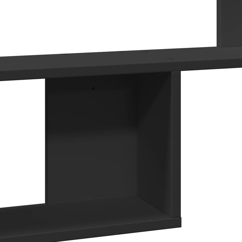 Wall Shelf Black 100x15x70 cm Engineered Wood