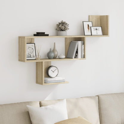 Wall Shelf Sonoma Oak 100x15x70 cm Engineered Wood