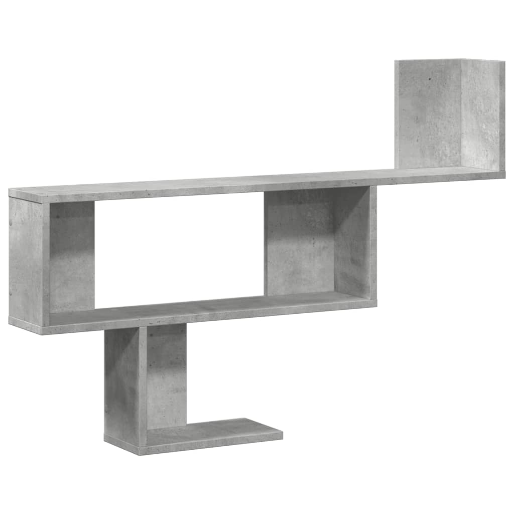 Wall Shelf Concrete Grey 100x15x70 cm Engineered Wood