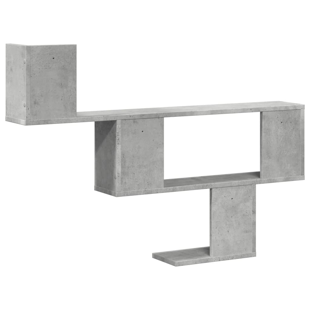 Wall Shelf Concrete Grey 100x15x70 cm Engineered Wood