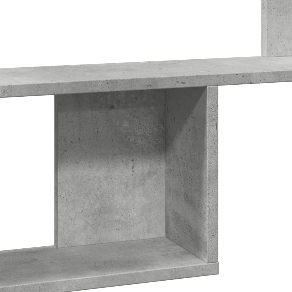 Wall Shelf Concrete Grey 100x15x70 cm Engineered Wood