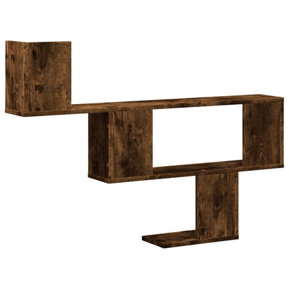 Wall Shelf Smoked Oak 100x15x70 cm Engineered Wood