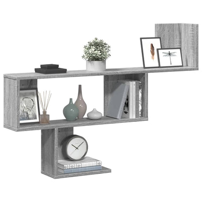 Wall Shelf Grey Sonoma 100x15x70 cm Engineered Wood