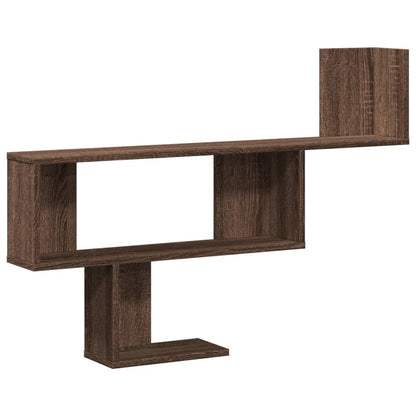 Wall Shelf Brown Oak 100x15x70 cm Engineered Wood