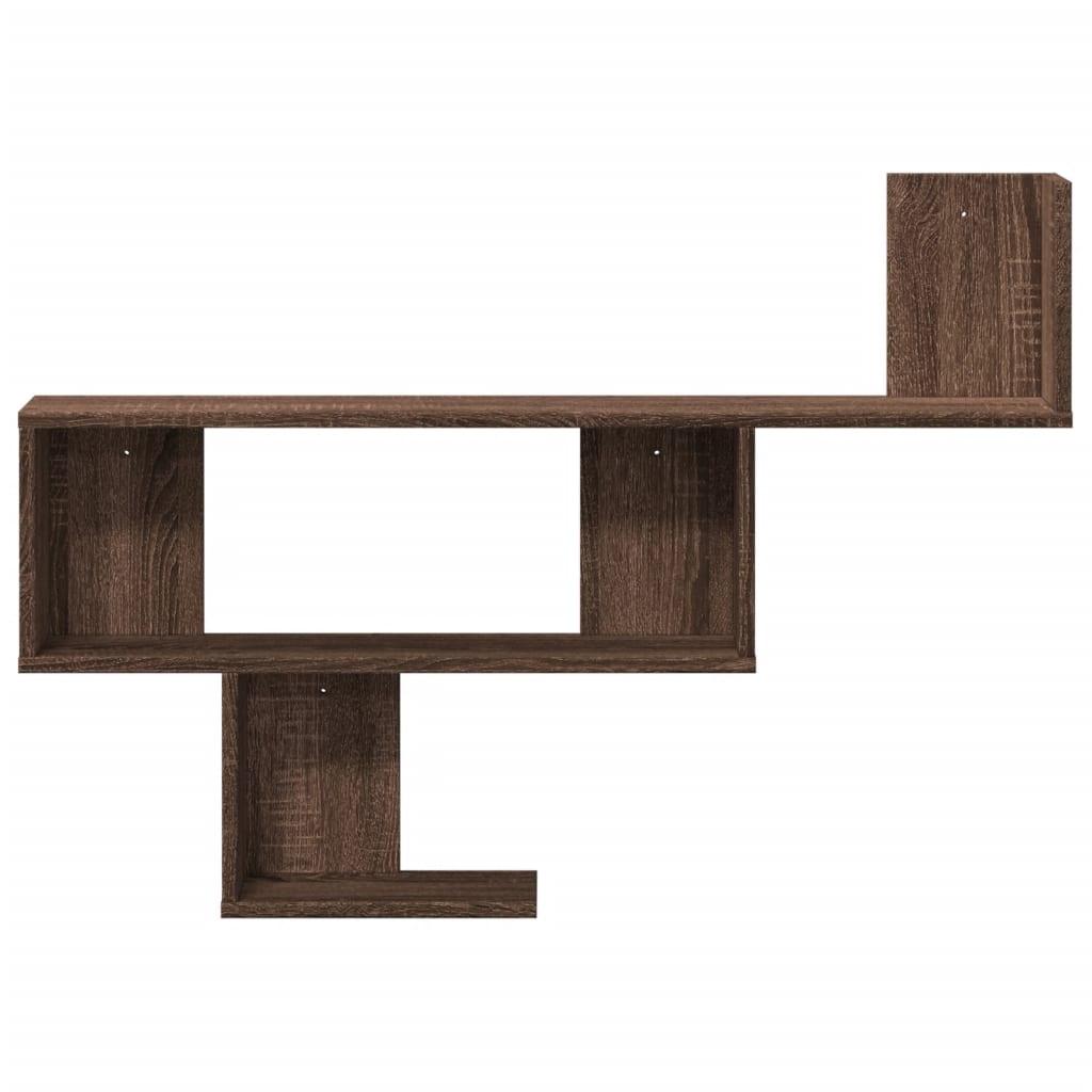 Wall Shelf Brown Oak 100x15x70 cm Engineered Wood