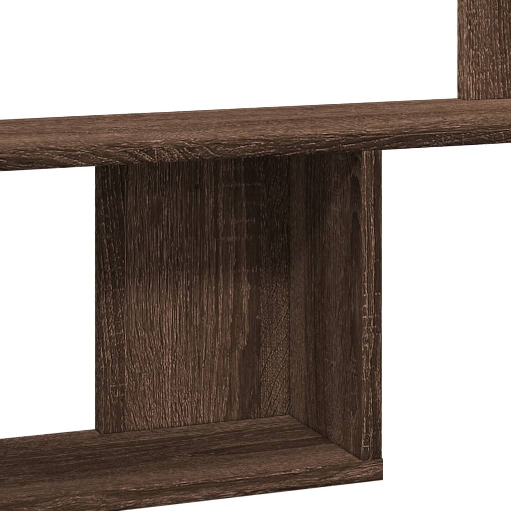 Wall Shelf Brown Oak 100x15x70 cm Engineered Wood