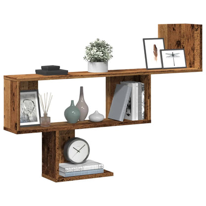 Wall Shelf Old Wood 100x15x70 cm Engineered Wood