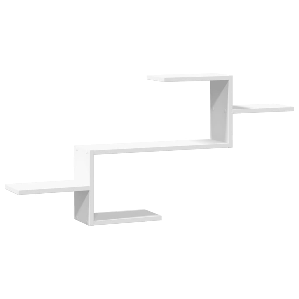 Wall Shelf White 104x15x49 cm Engineered Wood