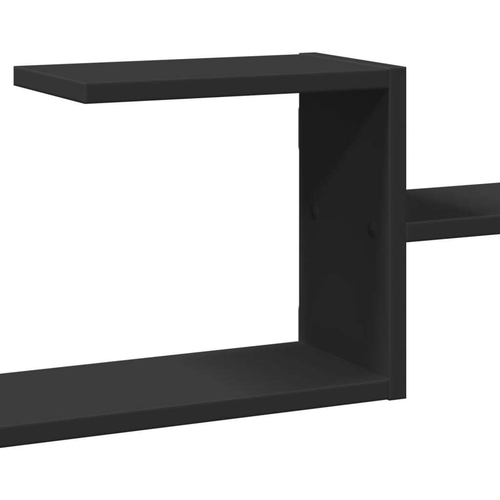 Wall Shelf Black 104x15x49 cm Engineered Wood