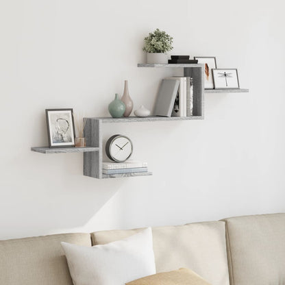 Wall Shelf Grey Sonoma 104x15x49 cm Engineered Wood