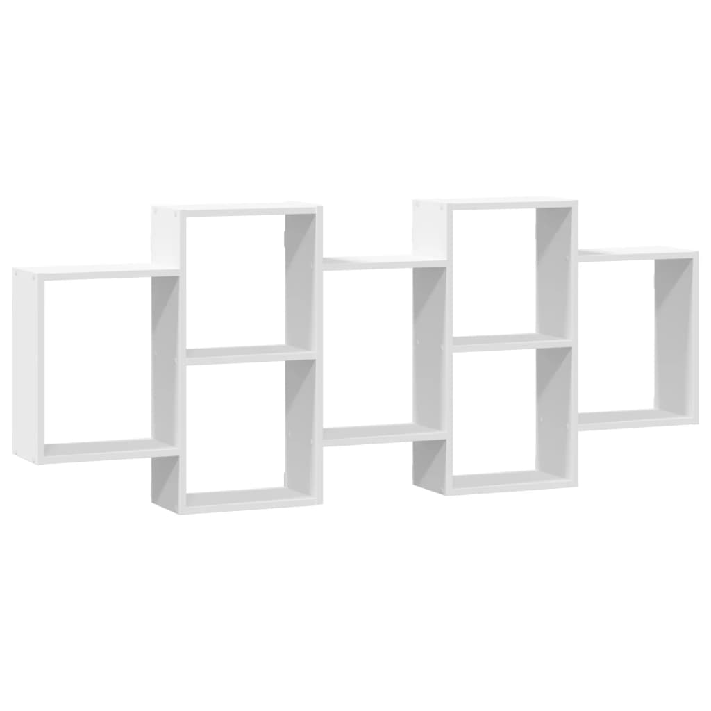 Wall Shelf White 159x18x65 cm Engineered Wood