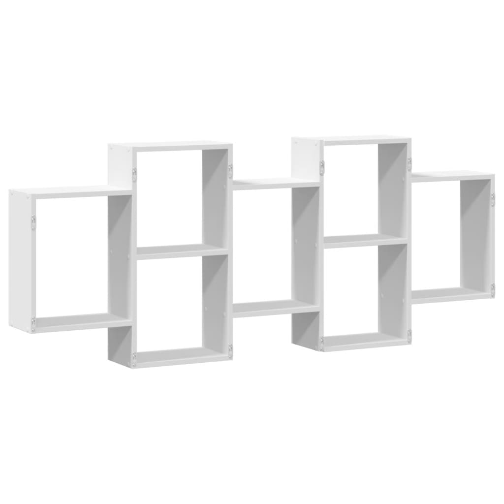 Wall Shelf White 159x18x65 cm Engineered Wood