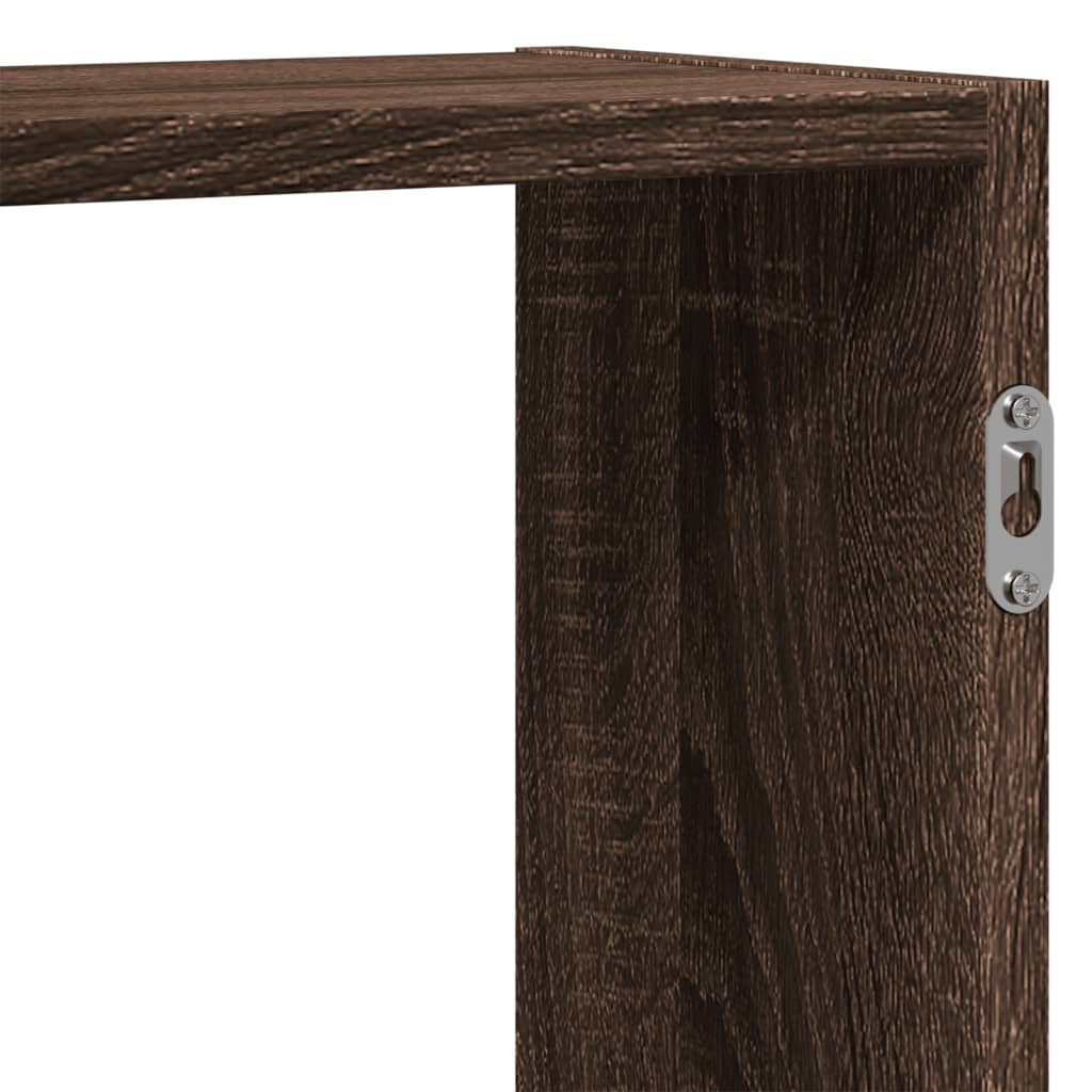 Wall Shelf Brown Oak 159x18x65 cm Engineered Wood