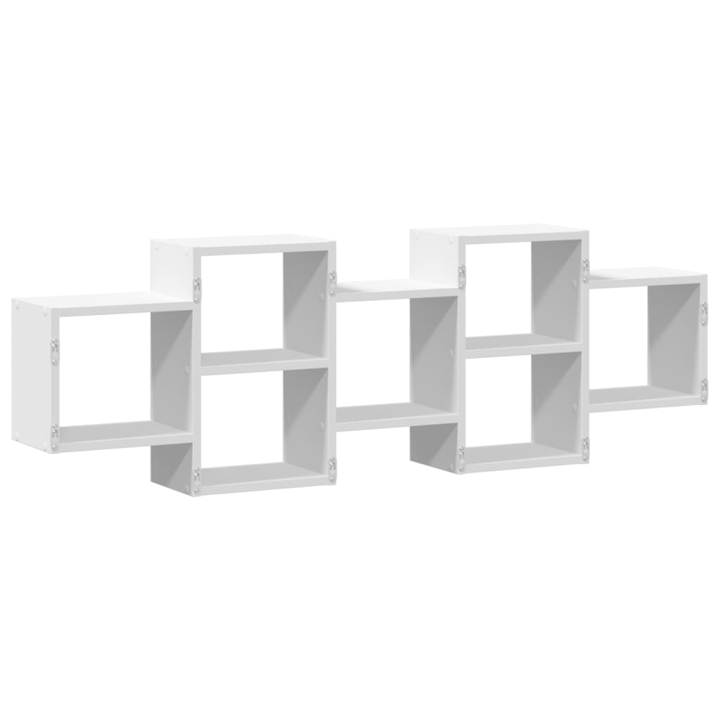 Wall Shelf White 129x18x42 cm Engineered Wood